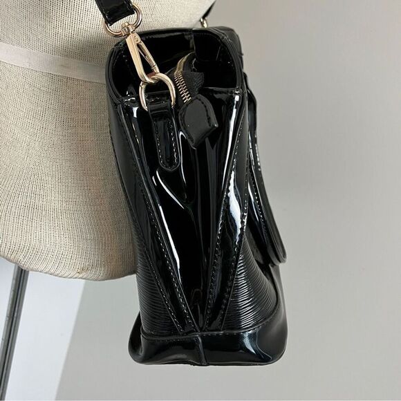 ORLI Collection Black Patent Leather Medium Shoulder/ Handbag - Picture 8 of 11